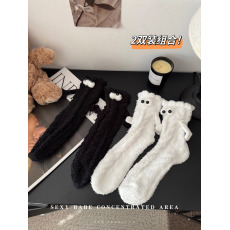 批发实拍实价可爱卡通百搭袜子女中筒袜秋冬堆堆袜长袜女袜纯棉2双装