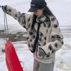 批发韩版冬季新款颗粒绒棉服两面穿夹克羊羔毛<b class='q'>休闲</b>懒惰百搭外套女上衣