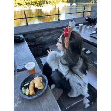 批发晕染灰色仿狐狸毛皮草高级感冬季新款圆领短外套