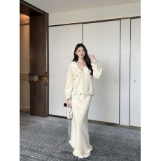 批发实拍实价 山茶花温柔甜美蕾丝娃娃领针织衫毛衣