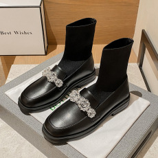 批发2024冬季新款乐福鞋袜靴<b class='q'>女</b>短靴货号524