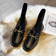 批发2024冬季新款乐福鞋袜子短靴<b class='q'>女</b>鞋货<b class='q'>号</b>