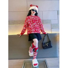 批发女童马年红色加绒<b class='q'>卫衣</b>冬装2026新款本命年衣服过年大童新年拜年服