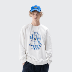 批发实拍潮牌圆领卫衣男秋冬纯棉宽松高街<b class='q'>嘻哈</b>字母印花长袖体恤