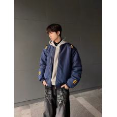 批发网图 美式字母刺绣棒球服夹克男女国潮高街宽松百搭情侣飞行外套