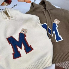 批发儿童毛衣2025<b class='q'>春</b>秋新款男女童字母绣花连帽针织宝宝毛线拉链洋气潮