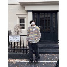 批发欧美街头美式街头军绿色工装裤男女潮牌复古泼墨百搭直筒阔腿裤子