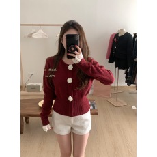 批发【圣诞红新年红】法式甜美针织衫女秋冬<b class='q'>新款</b>小个子内搭打底上衣