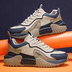 批发男鞋秋<b class='q'>冬</b>季2024新款运动潮鞋百搭潮流老爹透气休闲阿甘厚底工作鞋