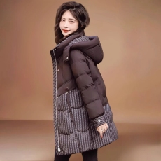 批发高级感洋气小个子轻薄修身显瘦中长款棉服女冬季时尚洋气<b class='q'>妈妈</b>装女