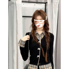 批发广州面料美式<b class='q'>学院风</b>穿搭假两件<b class='q'>衬衫</b>秋冬长袖修身内搭上衣