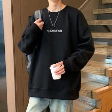 批发不下架秋冬加绒加厚圆领卫衣外套套头休闲上男装