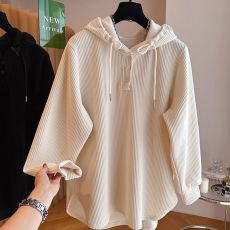 批发<b class='q'>韩国</b>外贸连帽复古新款纯打底衫女秋冬欧货卫衣上衣配裤长袖T恤