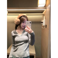 批发欣旺 官图 星空罗纹260<b class='q'>克</b>4*2 韩版纯欲深v领女长袖内搭打底衫上衣