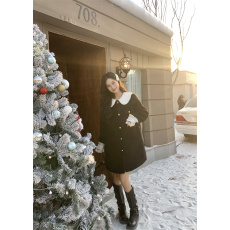 批发实拍~大码原创设计SNN富家千金棉衣外套<b class='q'>连衣裙</b>