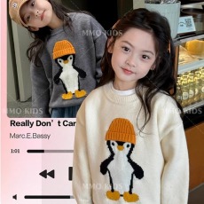 批发女童加厚毛衣2024秋<b class='q'>冬</b>新款儿童复古慵懒<b class='q'>冬</b>装小女孩宽松百搭