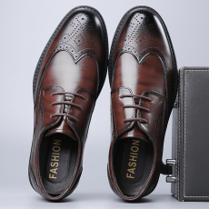 批发2025四季新款真皮英伦韩版正装<b class='q'>商务</b>皮鞋男鞋货号