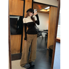 批发<b class='q'>实拍</b>实价~拼接撞色高领针织打底衫女长袖内搭毛衣+磨毛直筒阔腿<b class='q'>裤</b>