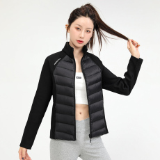 批发轻薄羽绒服简约女短款秋冬新款保暖无缝白鸭绒立领打底外穿长袖