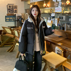 批发实拍美式羽绒<b class='q'>棉衣</b>棉服<b class='q'>女</b>冬季新款面包服情侣加厚oversize棉袄外套