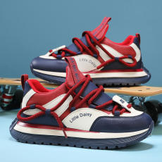 批发男士休闲鞋秋季<b class='q'>韩版</b>百搭复古阿甘鞋青少年运动跑步轻便厚底老爹鞋