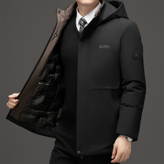 批发24冬季加厚可拆卸帽棉服男中老年爸爸装<b class='q'>商务</b><b class='q'>休闲</b>外套棉衣简约加厚