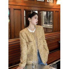 批发荔枝甜不甜sweetie 小香风外套女<b class='q'>春</b>秋新款设计感名媛重工圆领上衣