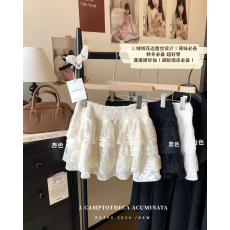 批发实拍~刺绣<b class='q'>蕾丝</b>拼接蛋糕裙防走光蓬蓬裙<b class='q'>半身裙</b>短裙