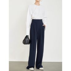 批发新中式气质西装裤长裤女2025秋季新款<b class='q'>高腰</b>休闲裤显瘦时髦<b class='q'>阔腿裤</b>