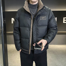 批发男士白鸭绒立领新款<b class='q'>时尚</b>青年外套羽绒服短款百搭防寒保暖