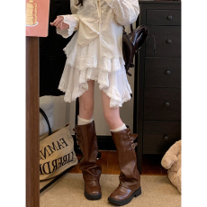 批发实拍~大码女装不规则小众白色半身裙设计感拼接蕾丝花边高腰短裙