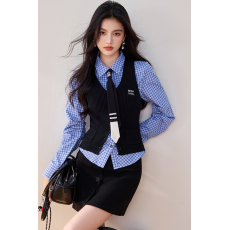 批发实拍◆2026春款新款小众设计感时尚气质收腰修身针织背心女