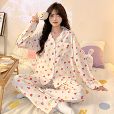 批发[黛琳芬]<b class='q'>亲子装</b>云朵棉<b class='q'>长袖</b>儿童睡衣女春秋季薄款女孩童装家居服3