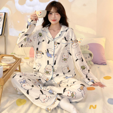 批发[黛琳芬]<b class='q'>亲子装</b>云朵棉<b class='q'>长袖</b>儿童睡衣女春秋季薄款女孩童装家居服3