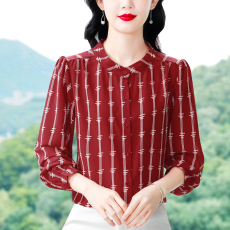 批发洋气桑蚕丝<b class='q'>衬衫</b>女2026春季新款宽松显瘦轻薄时尚<b class='q'>长袖</b>雪纺上衣