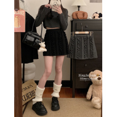 批发实拍实价 韩系立体花边包臀裙格雷系半身裙高腰显瘦<b class='q'>短裙</b>