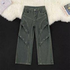 批发美式<b class='q'>复古</b>阔腿牛仔裤男款夏季薄款潮牌宽松直筒高街<b class='q'>日系</b>休闲长裤子