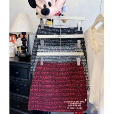 批发实拍 新年限定~小香编织<b class='q'>短裙</b>气质设计感闪片<b class='q'>条纹</b>半身裙百搭A字裙