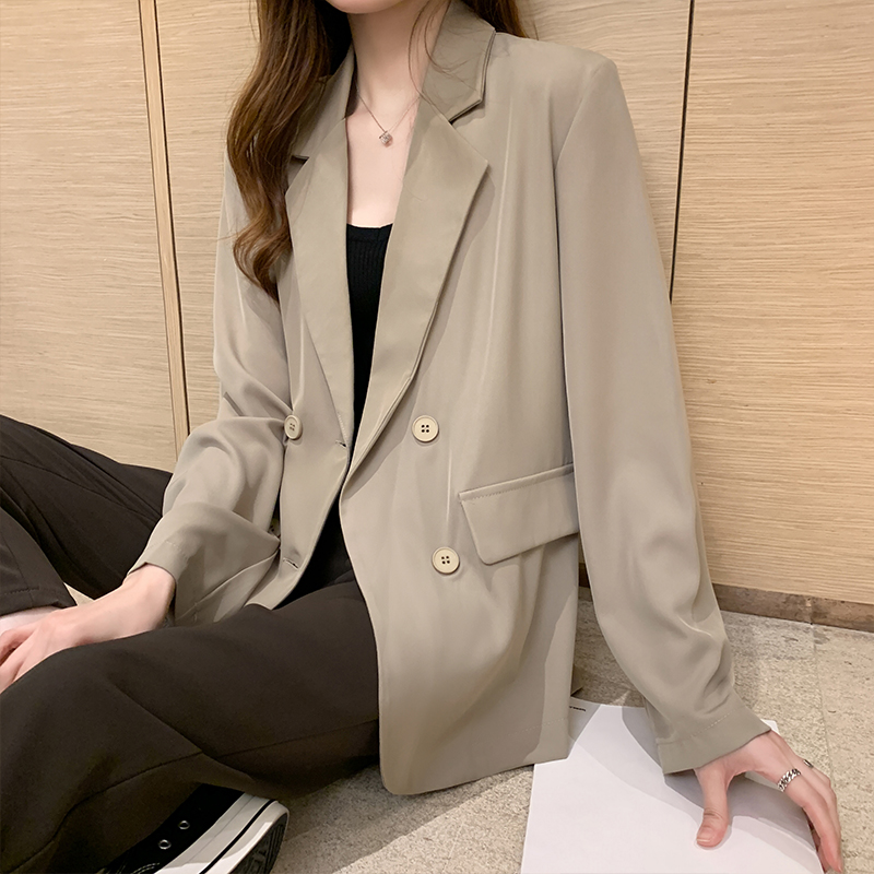 PF29397#西装外套女韩版春秋季休闲宽松外套女小西服女裝貨源服裝批發