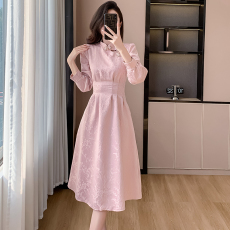 批发粉色旗袍敬酒服新娘2025春装新款订婚<b class='q'>礼服</b>新中式长袖回门<b class='q'>伴娘</b>裙子