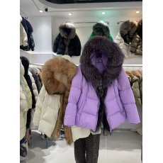 批发皮草新款大毛领时尚高品质真毛领口袋装饰<b class='q'>中长款</b>冬季保暧时尚流行