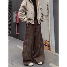 批发[Dao]美式复古弯刀西裤小众设计高级垂坠感阔腿cleanfit休闲裤