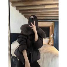批发短款束收腰狐狸大毛领皮草羽绒服女短款韩版宽松2024新款冬季外套