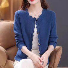 批发<b class='q'>妈妈</b>毛衣开衫针织外套新款女装春秋外搭小个子上衣