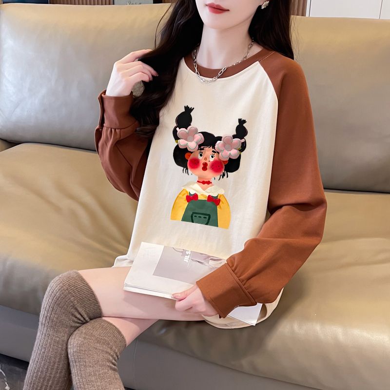 PF29749#92%人棉8%氨纶/后包领/全件烫薄款圆领长袖打底衫女女裝貨源服裝批發