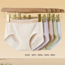 批发5条盒装  女士中腰舒适透气型蚕丝底裆三角裤<b class='q'>内裤</b>90/140斤