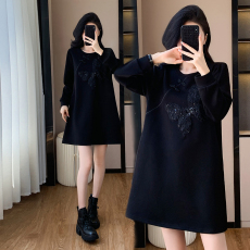 批发大码休闲中长裙2026春新款气质显瘦遮肚<b class='q'>胖</b>mm<b class='q'>连衣裙</b>