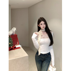 批发实价实拍 气质微透纯欲风蕾丝打底衫修身显瘦内搭<b class='q'>长袖</b>上衣