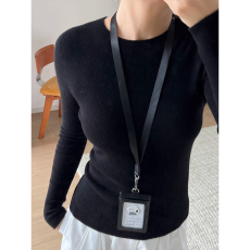 批发韩系软糯圆领毛衣打底衫女<b class='q'>春</b>季新款内搭修身显瘦白色长袖针织上衣