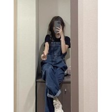 批发2026网红<b class='q'>牛仔</b><b class='q'>背带裤</b>女夏季盐系小众设计感小个子连体长裤